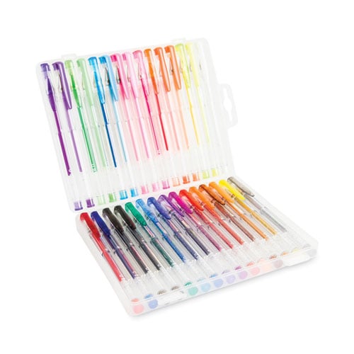 U Brands Gel Pen, Stick, Fine, Assorted Sizes, Assorted Ink and Barrel Colors, 30/Pack (2225U0124)