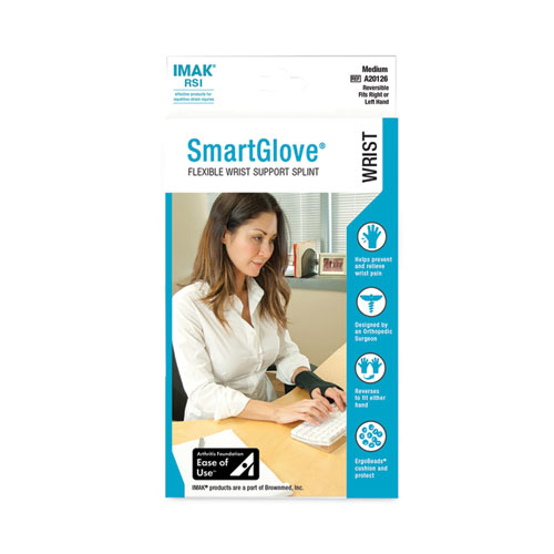IMAK RSI SmartGlove Wrist Wrap, Medium, Black (A20126)