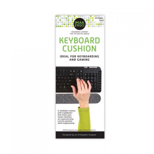 IMAK Ergo Keyboard Wrist Cushion, 10 x 6, Gray (A10161)
