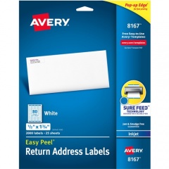 Avery Easy Peel White Inkjet Mailing Labels (8167)