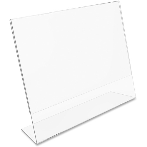 Nudell Clear Plastic Sign Holder Stand-Up Slanted 8 1/2 x 11 35485Z 