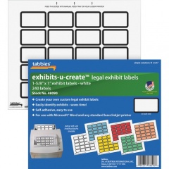 Tabbies Legal Exhibits-U-Create 1" Labels (48090)