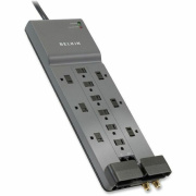 Belkin Home/Office Series Surge Protector, 12 Outlets, 10' Cord, 3996 Joules, Phone/Ethernet/Coaxial Protection (BE11223410)