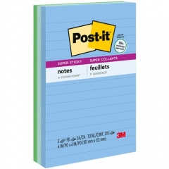 Post-it Super Sticky Notes - Bora Bora Color Collection (6603SST)