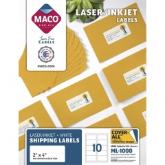MACO White Laser/Ink Jet Shipping Label (ML1000)