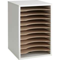 Safco Adjustable Vertical Wood Shelf Organizer (9419GR)