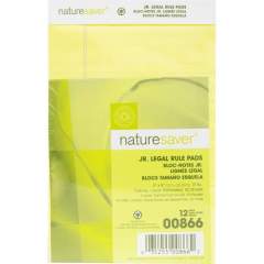 Nature Saver 100% Recycled Canary Jr. Rule Legal Pads - Jr.Legal (00866)