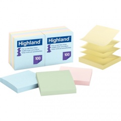 Highland Self-sticking Pastel Pop-up Notepads (6549PUA)