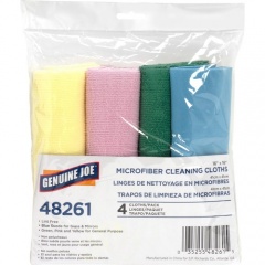 Genuine Joe Color-coded Microfiber Cleaning Cloths (48261)