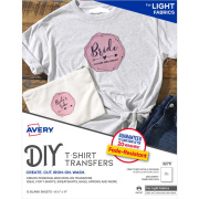 Avery Printable T-Shirt Transfers, For Use on Light Fabrics, Inkjet Printers, 12 Paper Transfers (3275)