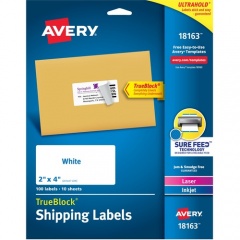 Avery TrueBlock Shipping Labels - Sure Feed Technology (18163)