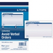 TOPS Avoid Verbal Orders Book (46373)