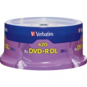 Verbatim DVD+R DL 8.5GB 8X with Branded Surface - 30pk Spindle (96542)
