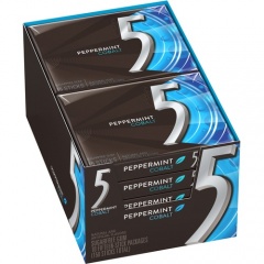5 Gum Peppermint Cobalt Sugar-free Gum - 10 packs (21265)