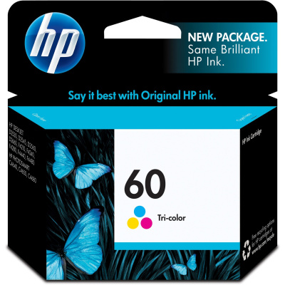 HP 60 Tri-color Original Ink Cartridge (CC643WN)