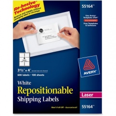 Avery Repositionable Shipping Labels - Sure Feed Technology (55164)
