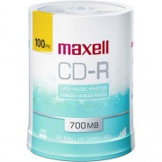 Maxell CD Recordable Media - CD-R - 48x - 700 MB - 100 Pack Spindle (648720)
