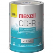 Maxell CD Recordable Media - CD-R - 48x - 700 MB - 100 Pack Spindle (648200)