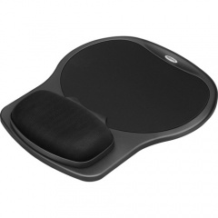 Fellowes Easy Glide Gel Wrist Rest and Mouse Pad - Black (93730)