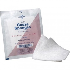 Medline Sterile 12 Ply Cotton Gauze Sponges (NON21424)
