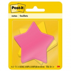 Post-it Super Sticky Notes in Star Die-Cut Shapes (7350SSSTR)