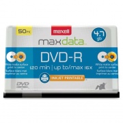 Maxell DVD Recordable Media - DVD-R - 16x - 4.70 GB - 50 Pack Spindle - Bulk (638022)