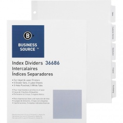 Business Source Punched Tabbed Laser Index Dividers (36686)