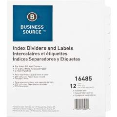 Business Source Customize 12-Tab Index Dividers (16485)