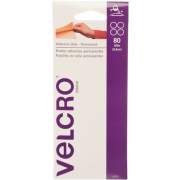 Velcro&reg; Brand Permanent Adhesive Dots, 3/8in Dots, Clear, 80ct