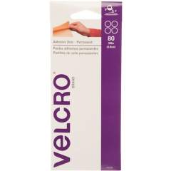 Velcro Brand Permanent Adhesive Dots, 3/8in Dots, Clear, 80ct (91393)