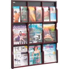 Safco 9 Magazine/18 Pamphlet Wood Literature Rack (5702MH)