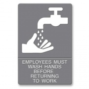 Headline ADA Plastic Wash Hands Sign (4726)