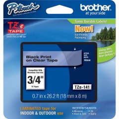 Brother P-Touch TZe Flat Surface Laminated Tape (TZE141)