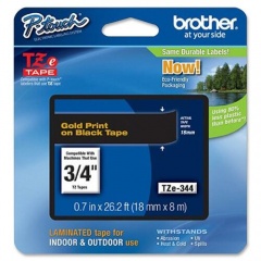 Brother P-Touch TZe Flat Surface Laminated Tape (TZE344)