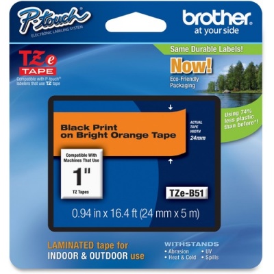 Brother P-touch TZe 1" Laminated Lettering Tape (TZEB51)