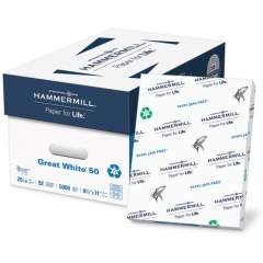 International Paper Hammermill Paper for Copy Inkjet, Laser Copy & Multipurpose Paper - White - Recycled - 50% Recycled Content (86780)