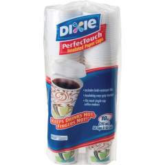 Dixie PerfecTouch Insulated Paper Hot Coffee Cup & Lid Sets by GP Pro (5310COMBO600)