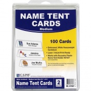 C-Line Scored Name Tent Cardstock for Laser/Inkjet Printers (87587)