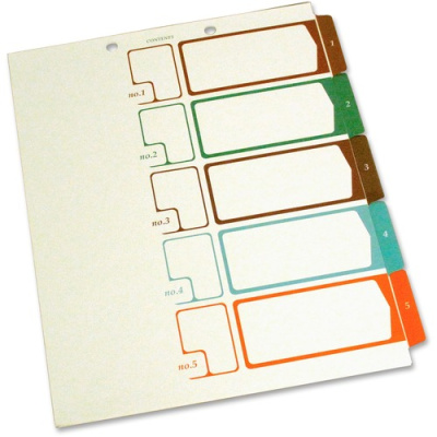 SJ Paper Speedex Letter Size Side Tab TOC Dividers (S05175)