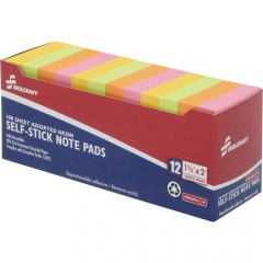 Skilcraft Self-Stick Neon Note Pads (3857560)
