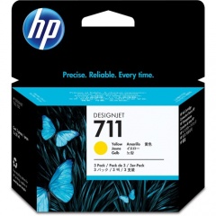 HP 711 3-pack 29-ml Yellow DesignJet Ink Cartridges (CZ136A)