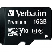Verbatim 16GB Premium microSDHC Memory Card with Adapter, UHS-I Class 10 (44082)