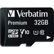 Verbatim 32GB Premium microSDHC Memory Card with Adapter, UHS-I Class 10 (44083)