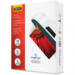 Fellowes Thermal Laminating Pouches - ImageLast, Jam Free, Letter, 5mil, 150 pack (5204007)