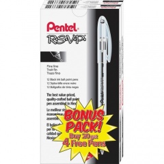 Pentel R.S.V.P. Ballpoint Stick Pens (BK90ASW2)