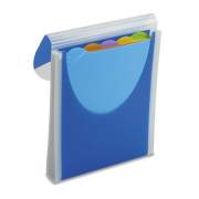 Wilson Jones Big Mouth Vertical Poly Filer, 1 Section, Letter Size, Dark Blue (68583)