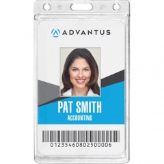 Advantus Frosted Vertical Rigid ID Holder (76076)