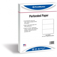 PrintWorks Professional Pre-Perforated Paper for Invoices, Statements, Gift Certificates & More (04122)
