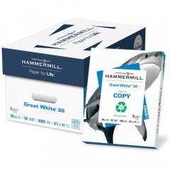 Hammermill Paper for Copy 8.5x11 Inkjet, Laser Recycled Paper - White - Recycled - 30% Recycled Content (86700PL)