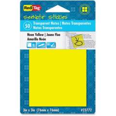 Redi-Tag SeeNote Stickies Neon Transparent Notes (23772)